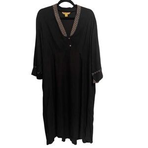 APRIL CORNELL Dress Womens XL Pintuck  Cottagecore Minimalist Peasant Boho